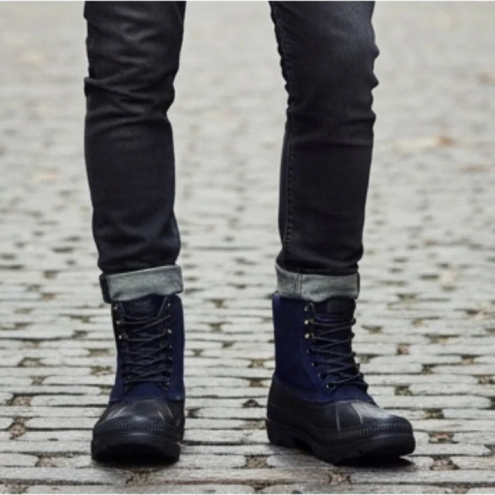 SPERRY Seacycled Ice Bay Boot Wool Blend Upper Navy